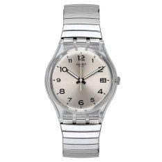 Swatch - Jam Tangan Wanita - Silver-Putih - Stainless Steel - GM416B