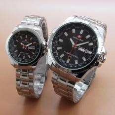 Swiss Army Couple - Jam Tangan Couple - Silver Stainless - Dial Putih - SA 2277