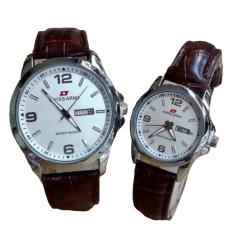 Swiss Army Couple - Leather Strap - Brown - SA 1571 RM Brown couple