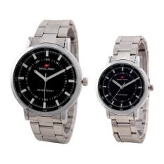 Swiss Army Couple SA 5108 COUPLE SS BL - Jam Tangan Couple - Jam Tangan Pasangan - Stainless