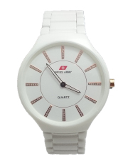Swiss Army HCC 2070 G - Jam Tangan Pria - Bazel/Putih - Stainless Steel