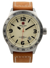 Swiss Army HCC 2870 BEG BRW -Jam tangan pria - Hitam - Kulit