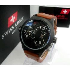 SWISS ARMY HCC-3068G DUALTIME OROGINAL LEATHER BROWN