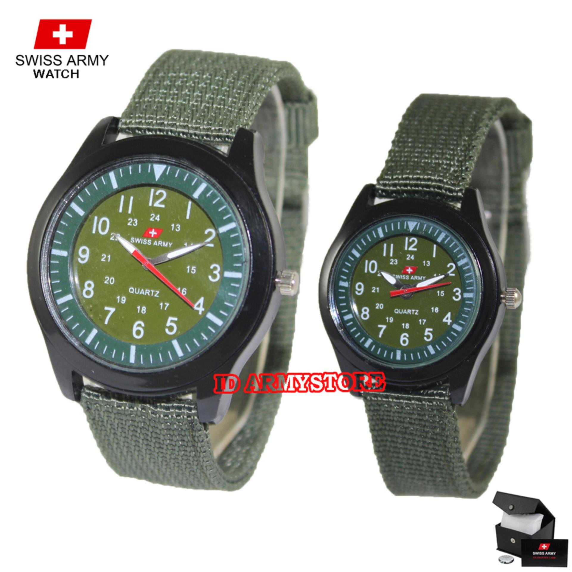 Swiss Army - Jam Tangan Couple - Jam Tangan Analog - Hijau SAX 1003-42