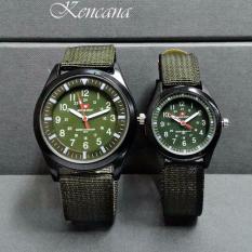 Swiss Army - Jam Tangan Couple Pria Wanita - Bahan Tali Kanfas - Water Resits - Mesin- Menggunakan Batrai - Model Simple - Original