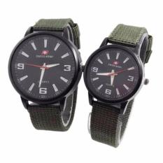 Swiss Army - Jam Tangan Couple - Tali Canvas Hijau