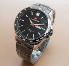 Swiss Army - Jam Tangan Formal Pria - Stainlesstell Strap - SA5093L - Black Gold