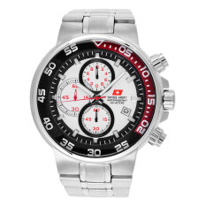 Swiss Army Jam Tangan Pria Chronograph Series HCC 00243 SS - White Jade/Black