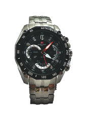 Swiss Army Jam Tangan Pria HCC 00268 Body Silver + Bezel Hitam (Limited Edition)