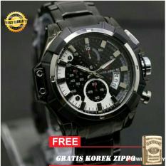 Swiss Army Jam Tangan Pria SA6213HR Chrono Aktif Tanggal Aktif Stainless Steel Design Sport Bonus Kirek Zippo