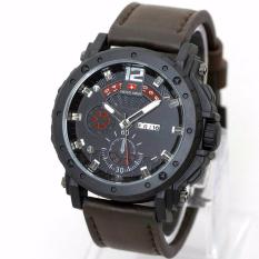 Swiss Army - Jam Tangan Pria - SA778z - Tali Kulit Hitam - Terbaru