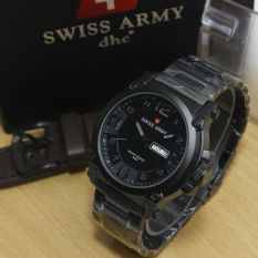 Swiss Army Jam Tangan Pria – Stainless Steel Strap – SA - 9098H - Hitam Abu