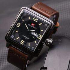 Swiss army - Kotak - Jam tangan Pria - Model Casual - Leather strap - Analog