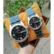 Swiss Army Marquez Fashion Tanggal Hari Aktif - Jam Tangan Couple Pria Dan Wanita Stainless Steel - SA250288AF