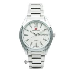 Swiss Army Men's - Jam Tangan Pria - SA 5192 M Body + Bezel Silver - Tanggal Hari