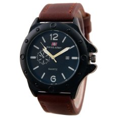 Swiss Army Mens Elegant - Cokelat - Stainless/Kulit - SA 0010 BL DARK BRW