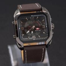Swiss Army - Jam Tangan dual time -kulit - SA-0111 cokelat
