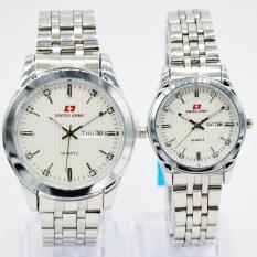 Swiss Army New Arrival - Jam Tangan Couple - Stainless Steel SA-4124 silver