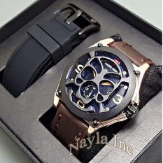 Swiss Army Paket Tengkorak DarkBrownGold SA0009NY Jam Tangan Pria