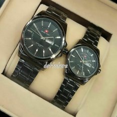 Swiss Army - SA-3767-DS - Jam Tangan Couple - Stainless - Full Hitam
