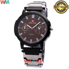 Swiss Army SA008M Coklat - Jam Tangan Pria - Kombinasi Rubber Stainless Steel - one size