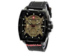 Swiss Army SA0900-POS Tengkorak Jam Tangan Pria Leather Strap (Hitam)