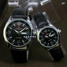 Swiss Army SA1240 Jam Tangan Couple Pria dan wanita Leather Strap terbaru