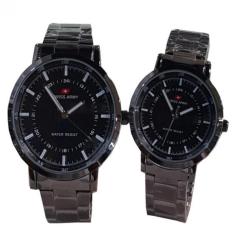 Swiss Army Sa5108 Jam Tangan Couple Stainless Steel Hitam