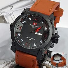 Swiss Army SA9080 Jam Tangan Kulit Elegant Pria