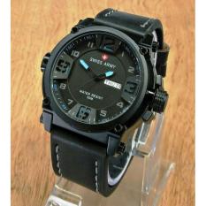 SWISS ARMY TALI KULIT ORY TERBARU - JAM TANGAN PRIA CASUAL FASHION TRENDY SA 1200 SPORT FORMAL - TANGGAL HARI AKTIF LIMITED EDITION