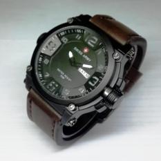 SWISS ARMY TALI KULIT ORY TERBARU - JAM TANGAN PRIA CASUAL FASHION TRENDY SA 1200 SPORT FORMAL - TANGGAL HARI AKTIF LIMITED EDITION