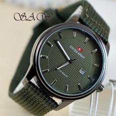 Swiss Army Tanggal - Jam Tangan Pria & Wanita - Tali Kanvas Terbaru