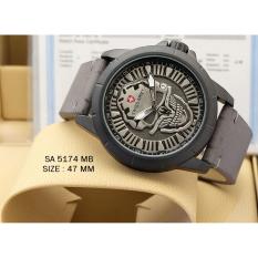 Swiss Army Tengkorak - Jam Tangan Pria - Jam Tangan Kulit - Jam Tangan
