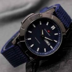 Swiss Army Unisex - Jam Tangan Pria / Wanita - Dial Hitam - Kanvas Hitam - SA 1993