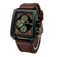 Swiss Army Victorinox Jam Tangan Pria - Leather Strap - SA 3212 DBR - Cokelat