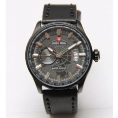 Swiss Army World Globe Date Jam Tangan Kasual dan Maskulin untuk Pria