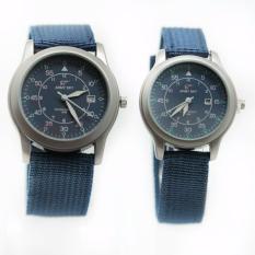 Swiss Army/Sky - Jam Tangan Couple Pria Wanita - - Strap Canvas