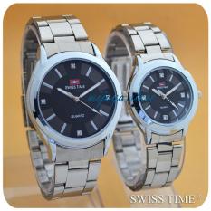 Swiss Time/Army - Jam Tangan Couple Stainless Steel -ST557844