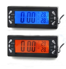 T23 Car Thermometer Clock Meter Car Outside The Thermometer Car Time LED with Alarm Function - intl