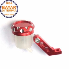 Tabung Minyak Rem Depan/Belakang Kecil Tutup CNC Aluminium - Merah