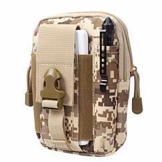 Tactical Army Molle Tas Pinggang Waist Bag Dompet HP Pria - Accu Coklat