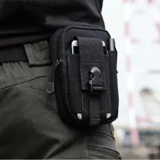Tactical Army Molle Tas Pinggang Waist Bag Dompet HP Pria - Hitam