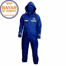Takachi Jas Hujan 2 Rangkap Raincoat Original Bahan Tebal Seperti Axio - Biru - Size M