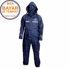 Takachi Jas Hujan 2 Rangkap Raincoat Original Bahan Tebal Seperti Axio - Biru Tua