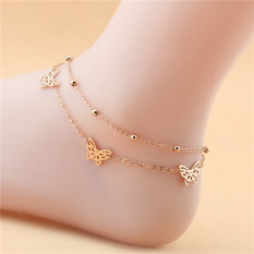 Gelang Kaki Rosegold Stainless Pita Wanita