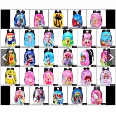 Tas Anak PVC Ransel Backpack Sekolah Karakter ( sofia spiderman hellokitty doraemon frozen minion )
