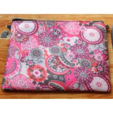 Tas Kosmetik Fashion Motif Batik for Female - Pink