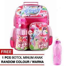 Tas Ransel Anak - My Little Pony - Friendship Stories - School Bag Tas Sekolah Anak - PINK + FREE Botol Minum Random Model / Color Tas Anak Tas Sekolah Tas Anak Karakter