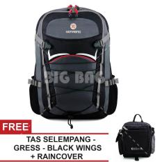 Tas Ransel Gear Bag Apocalypse Tas Laptop Backpack - Silver Black + Raincover + FREE Gress Black Wings Tas Pria Tas Kerja Tas Messenger Tas Slempang Tas Fashion Pria