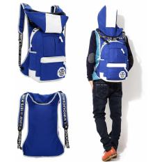 Tas Ransel Kanvas dan Kulit Topi Unisex Japan Style Ukuran 48 x 40 x 16cm - Random Colour
